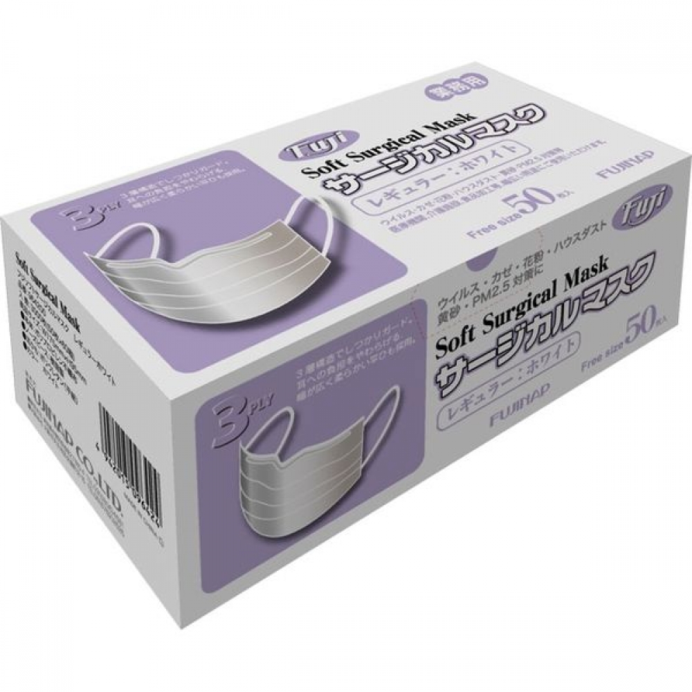 フジ ソフトサージカルマスク　レギュラー３PLY ５０Ｐ×６０